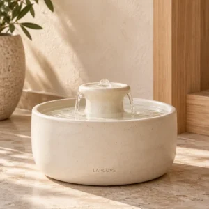 LAPCOVE Ceramic Cat Water Fountain